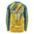Custom Sweden Football Long Sleeve Shirt Sporty Style