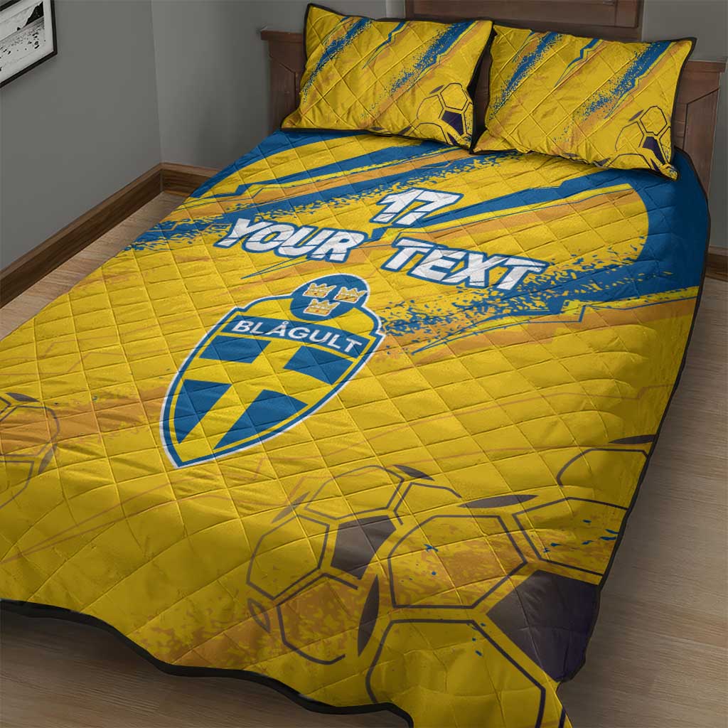 Custom Sweden Football Quilt Bed Set Sporty Style