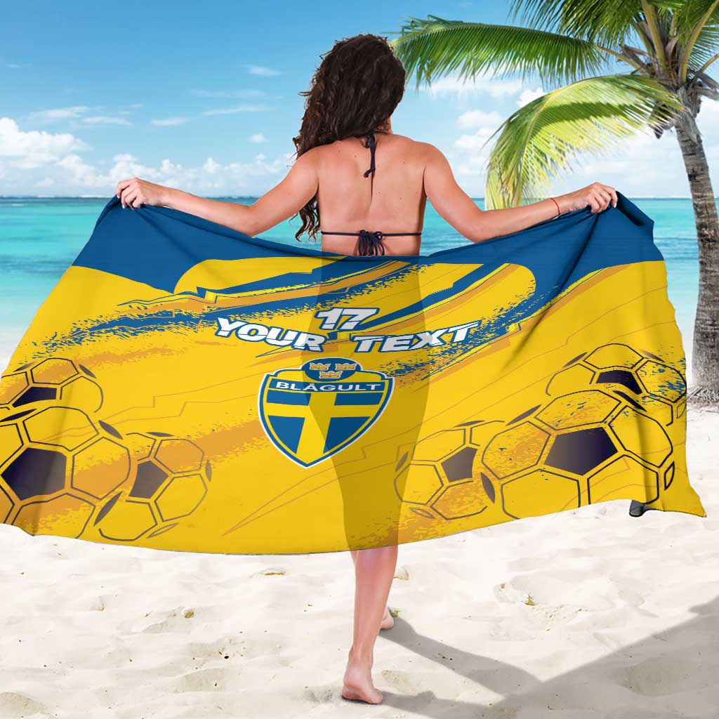 Custom Sweden Football Sarong Sporty Style