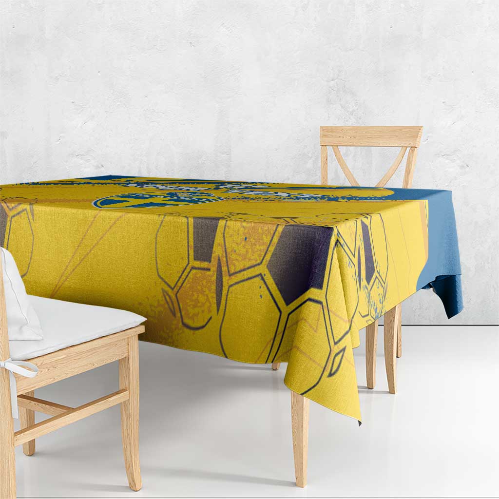 Custom Sweden Football Tablecloth Sporty Style