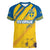 Custom Sweden Football Women V-Neck T-Shirt Sporty Style