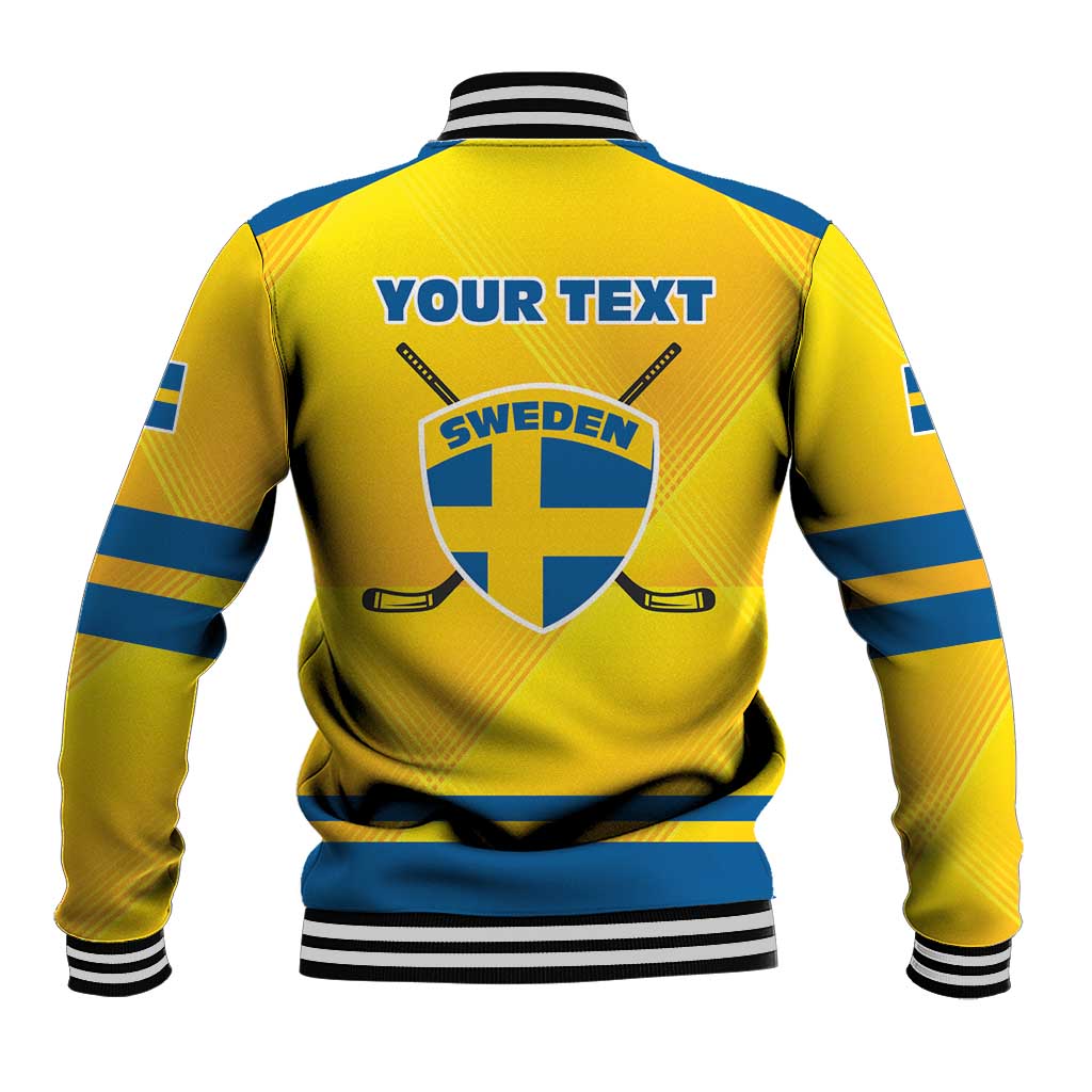 Personalized Sweden Ice Hockey Baseball Jacket Sporty Style
