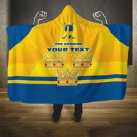 Personalized Sweden Ice Hockey Hooded Blanket Sporty Style