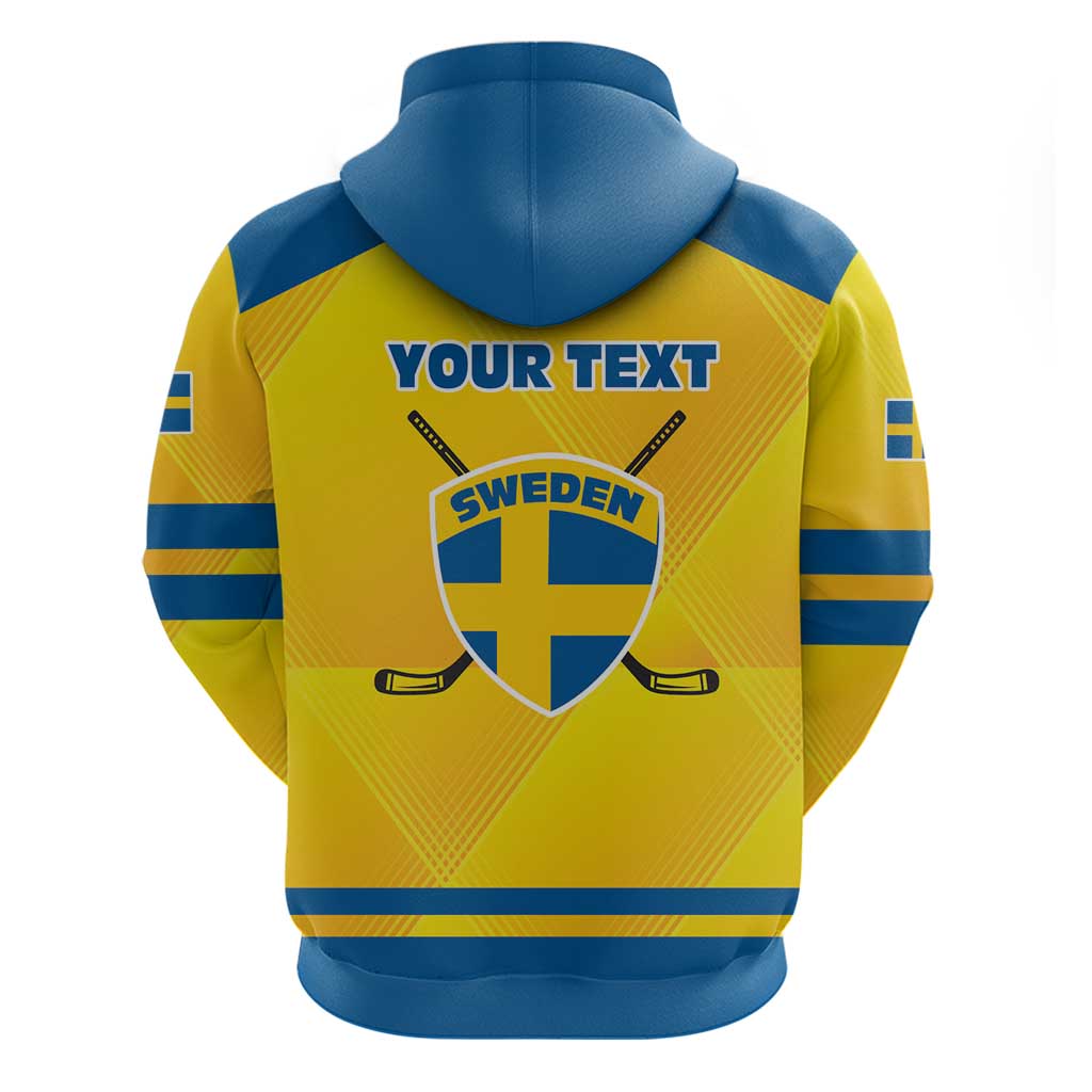 Personalized Sweden Ice Hockey Hoodie Sporty Style