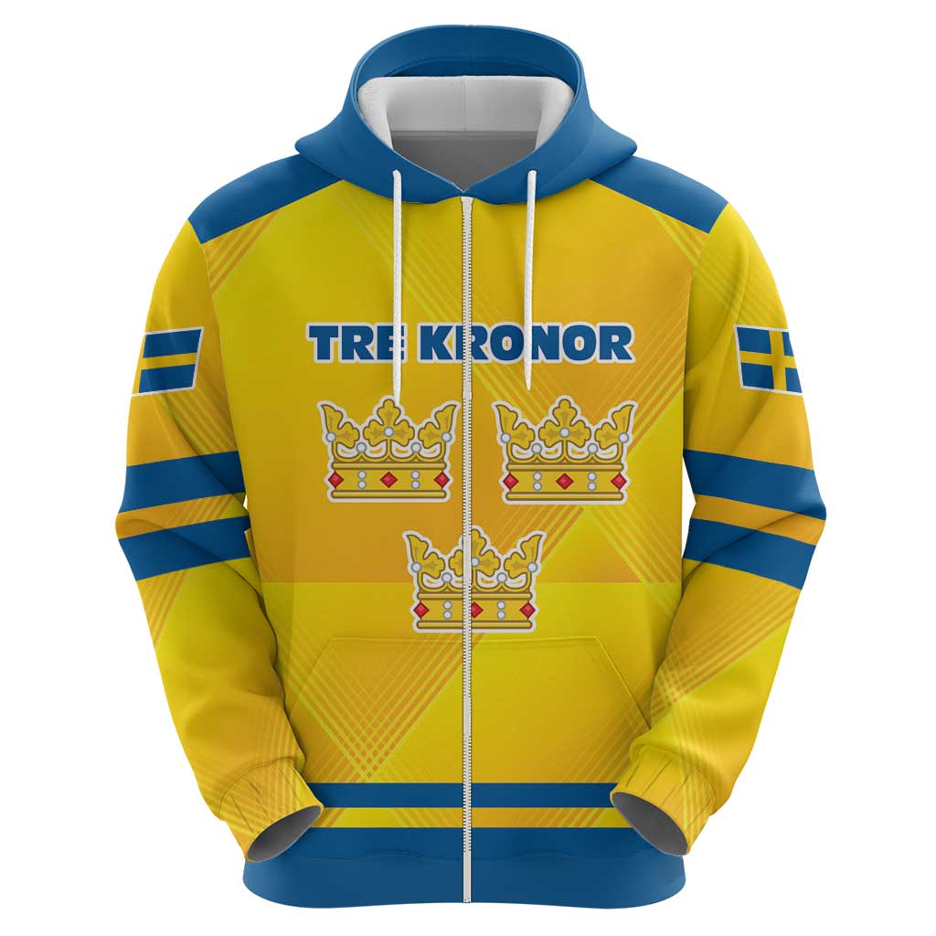 Personalized Sweden Ice Hockey Hoodie Sporty Style