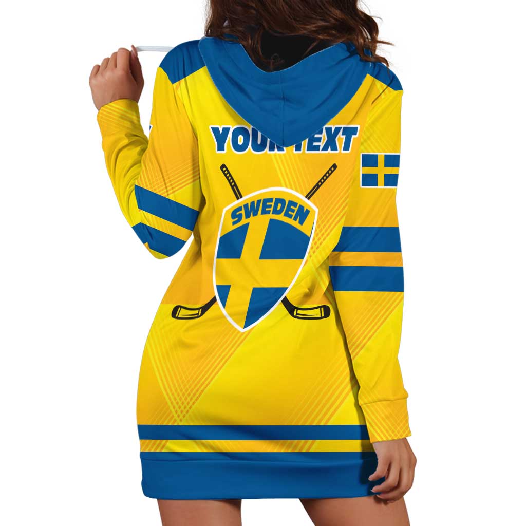 Personalized Sweden Ice Hockey Hoodie Dress Sporty Style