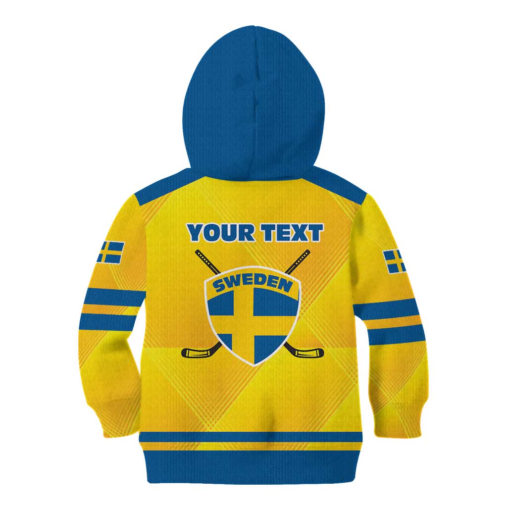 Personalized Sweden Ice Hockey Kid Hoodie Sporty Style