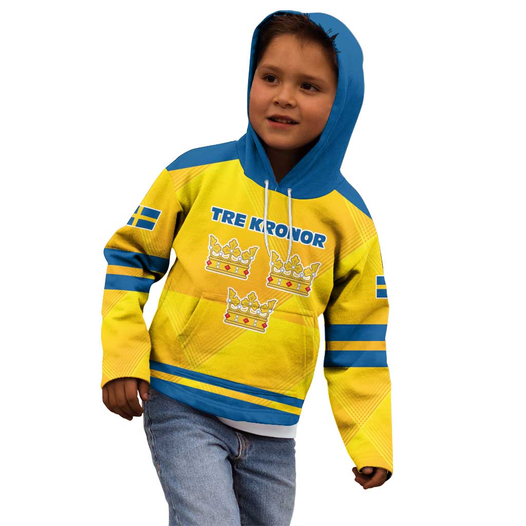Personalized Sweden Ice Hockey Kid Hoodie Sporty Style
