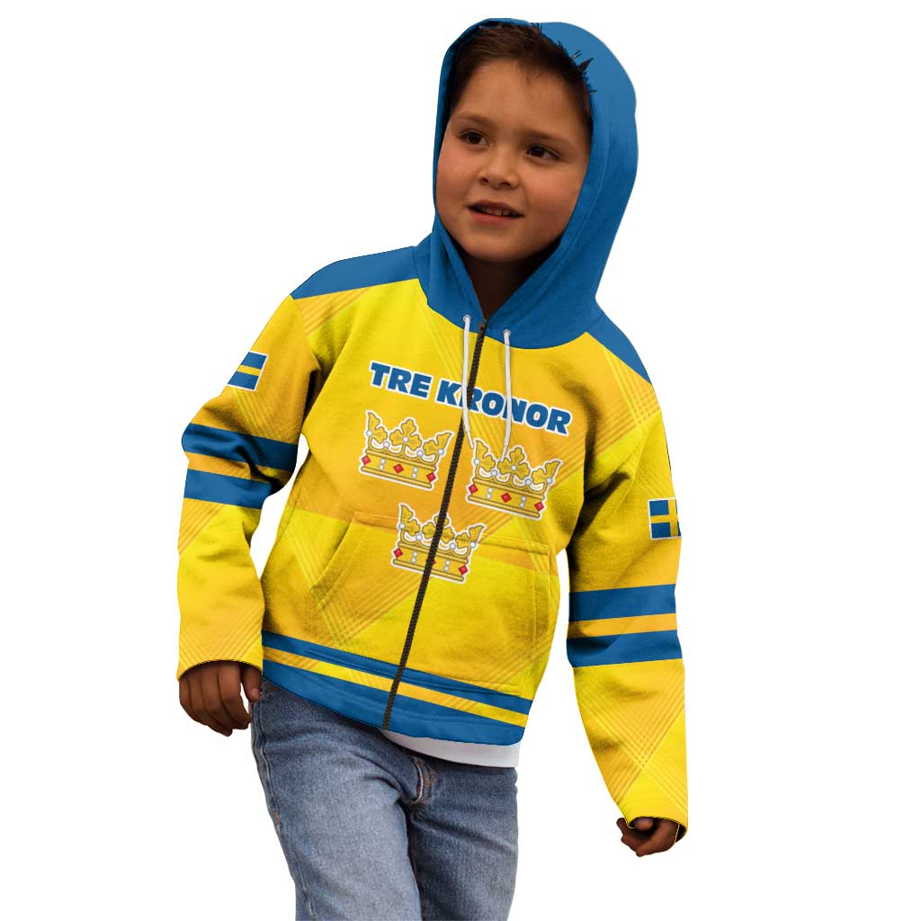 Personalized Sweden Ice Hockey Kid Hoodie Sporty Style
