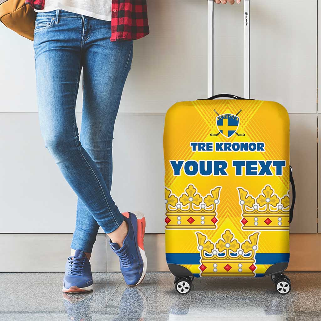 Personalized Sweden Ice Hockey Luggage Cover Sporty Style