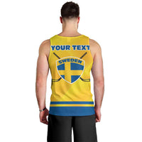 Personalized Sweden Ice Hockey Men Tank Top Sporty Style