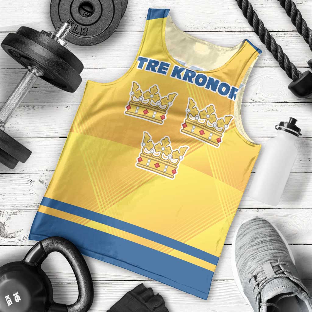 Personalized Sweden Ice Hockey Men Tank Top Sporty Style