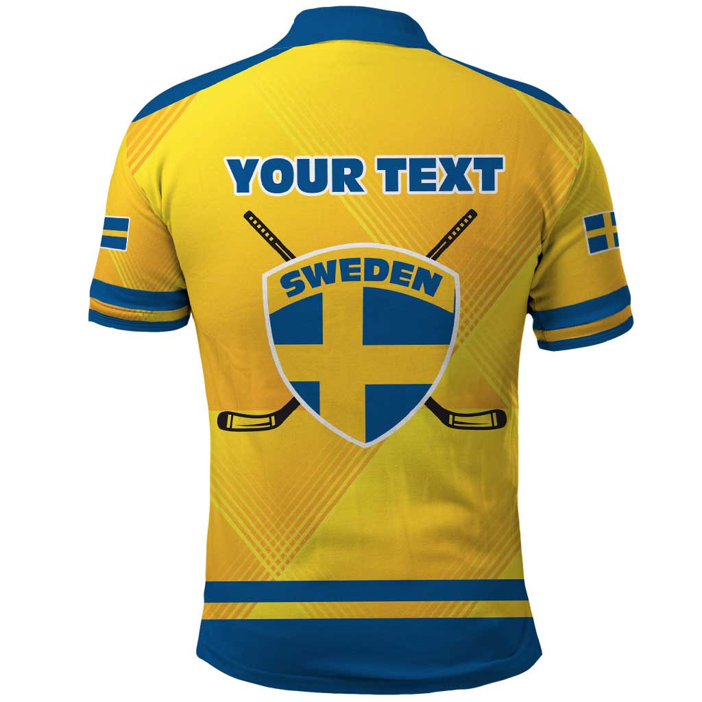Personalized Sweden Ice Hockey Polo Shirt Sporty Style
