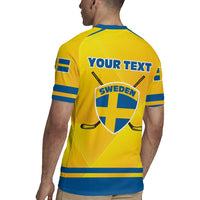 Personalized Sweden Ice Hockey Rugby Jersey Sporty Style
