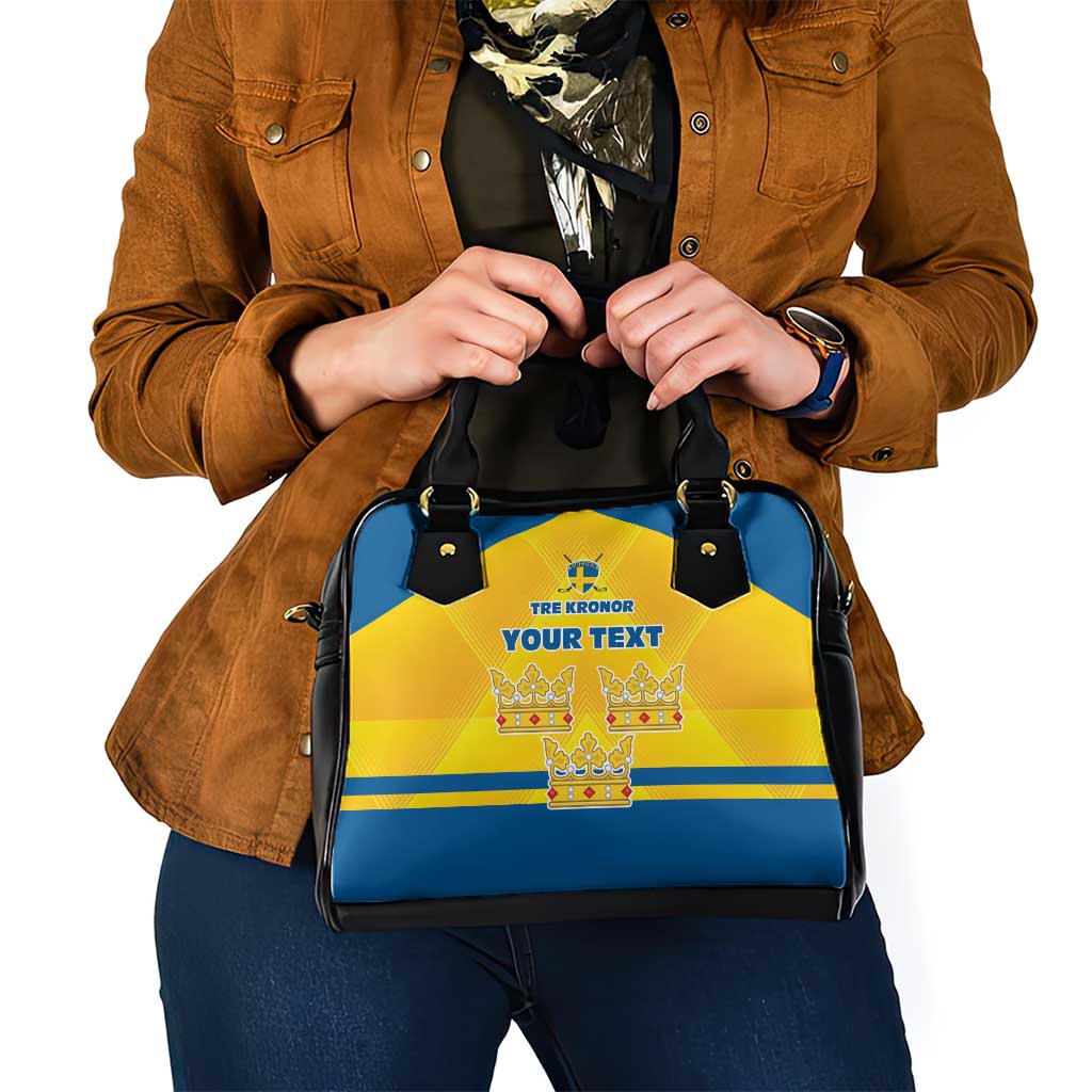 Personalized Sweden Ice Hockey Shoulder Handbag Sporty Style