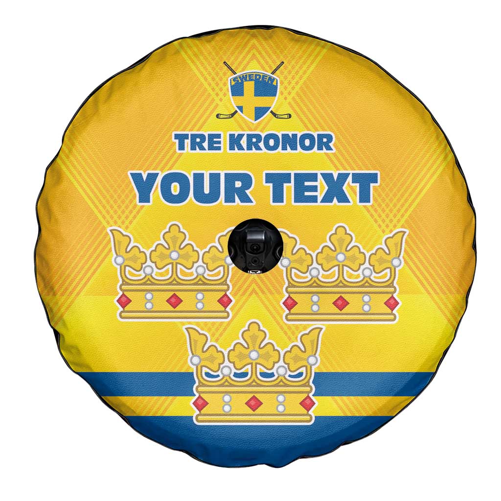 Personalized Sweden Ice Hockey Spare Tire Cover Sporty Style