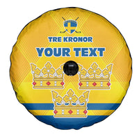 Personalized Sweden Ice Hockey Spare Tire Cover Sporty Style
