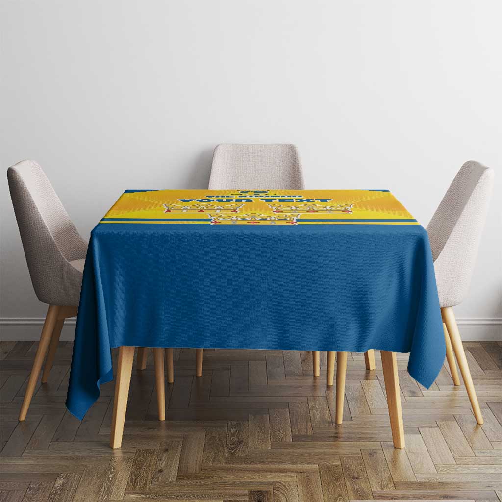 Personalized Sweden Ice Hockey Tablecloth Sporty Style