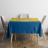 Personalized Sweden Ice Hockey Tablecloth Sporty Style
