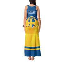 Personalized Sweden Ice Hockey Tank Maxi Dress Sporty Style