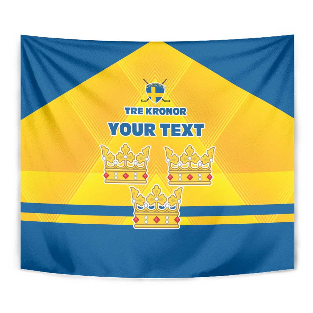 Personalized Sweden Ice Hockey Tapestry Sporty Style