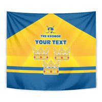 Personalized Sweden Ice Hockey Tapestry Sporty Style