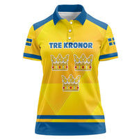 Personalized Sweden Ice Hockey Women Polo Shirt Sporty Style
