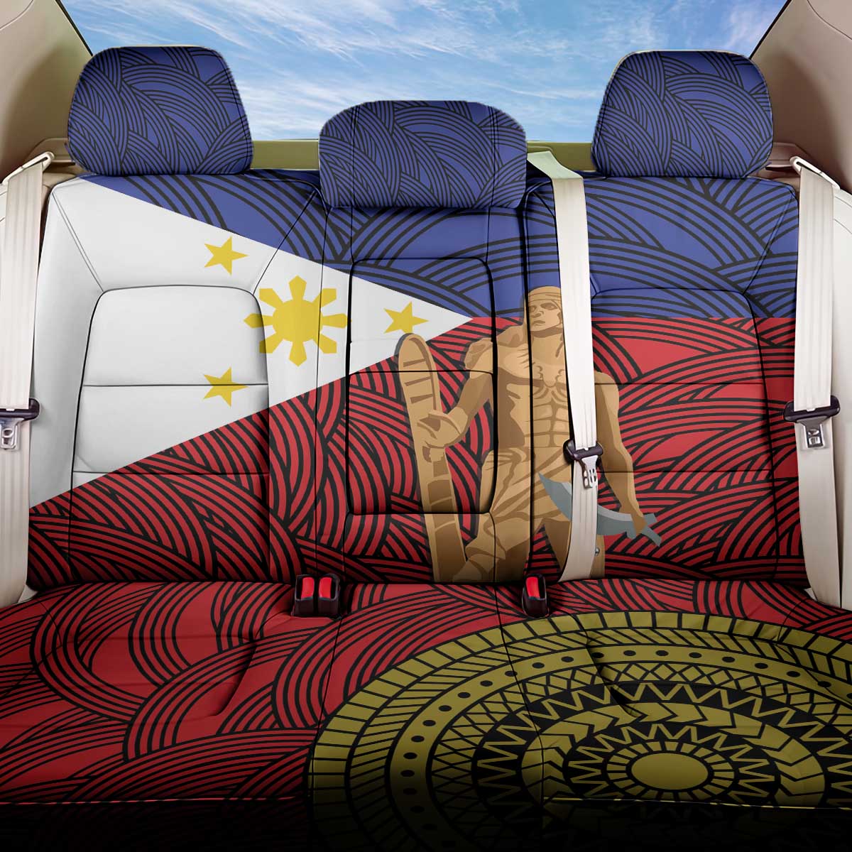 Philippines National Flag Day 28 May Back Car Seat Cover Lapu-Lapu King