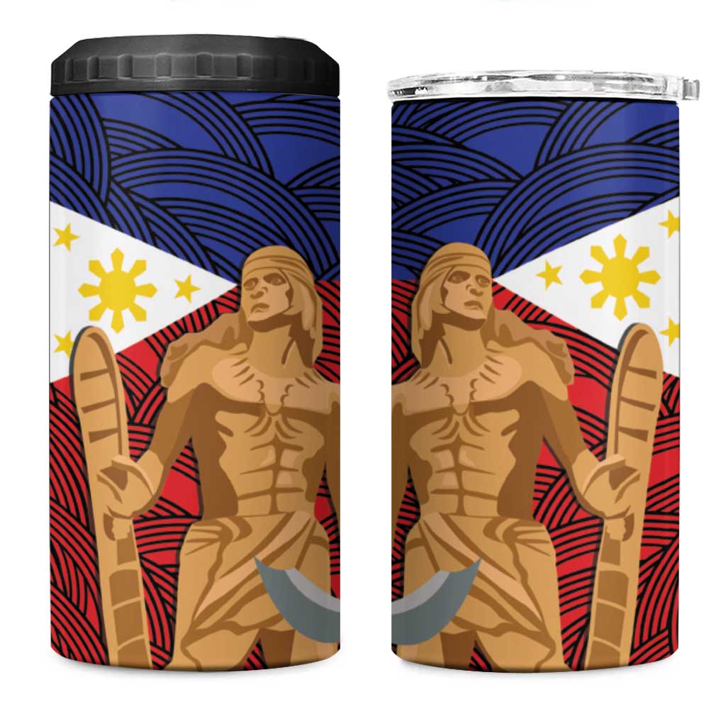 Philippines National Flag Day 28 May 4 in 1 Can Cooler Tumbler Lapu-Lapu King