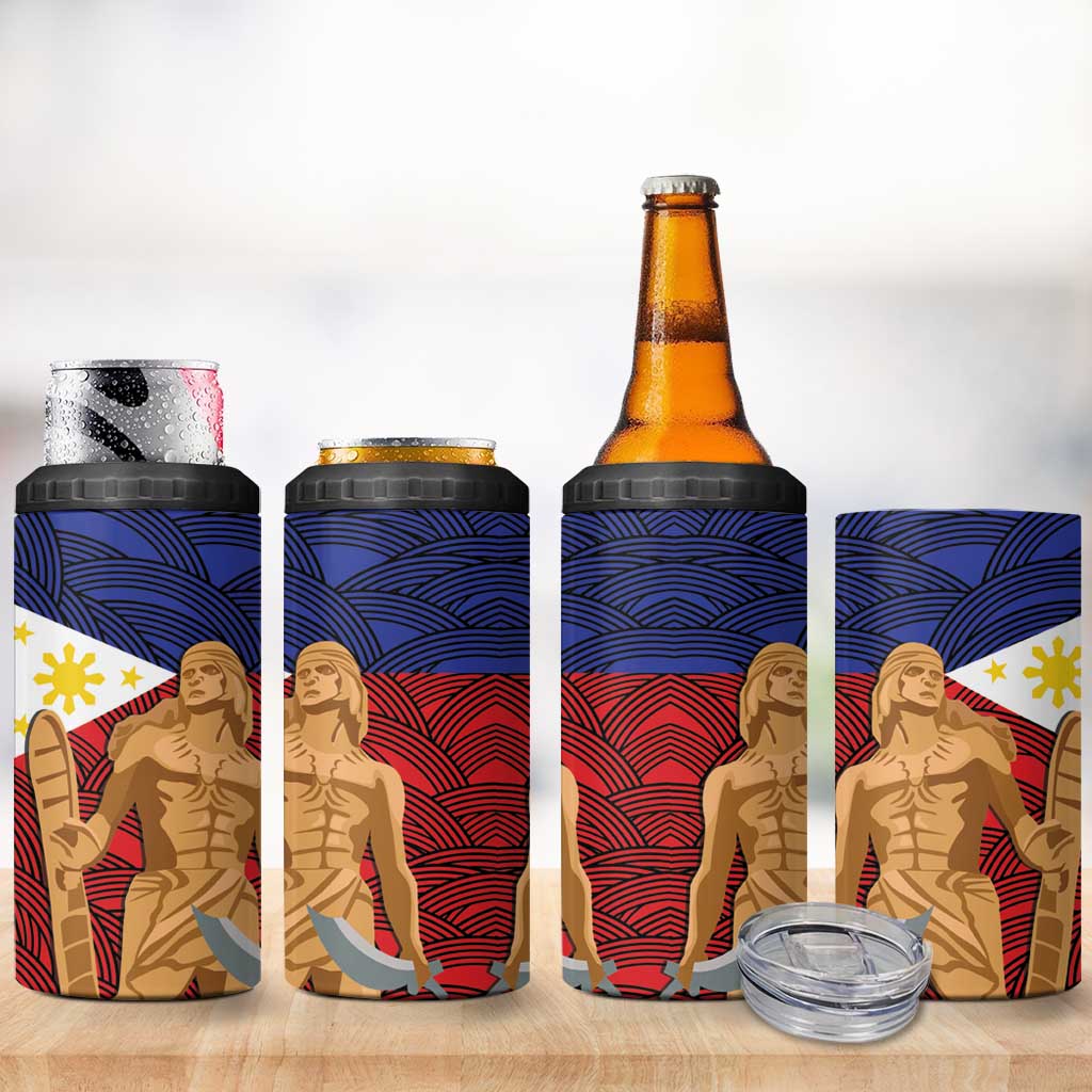 Philippines National Flag Day 28 May 4 in 1 Can Cooler Tumbler Lapu-Lapu King
