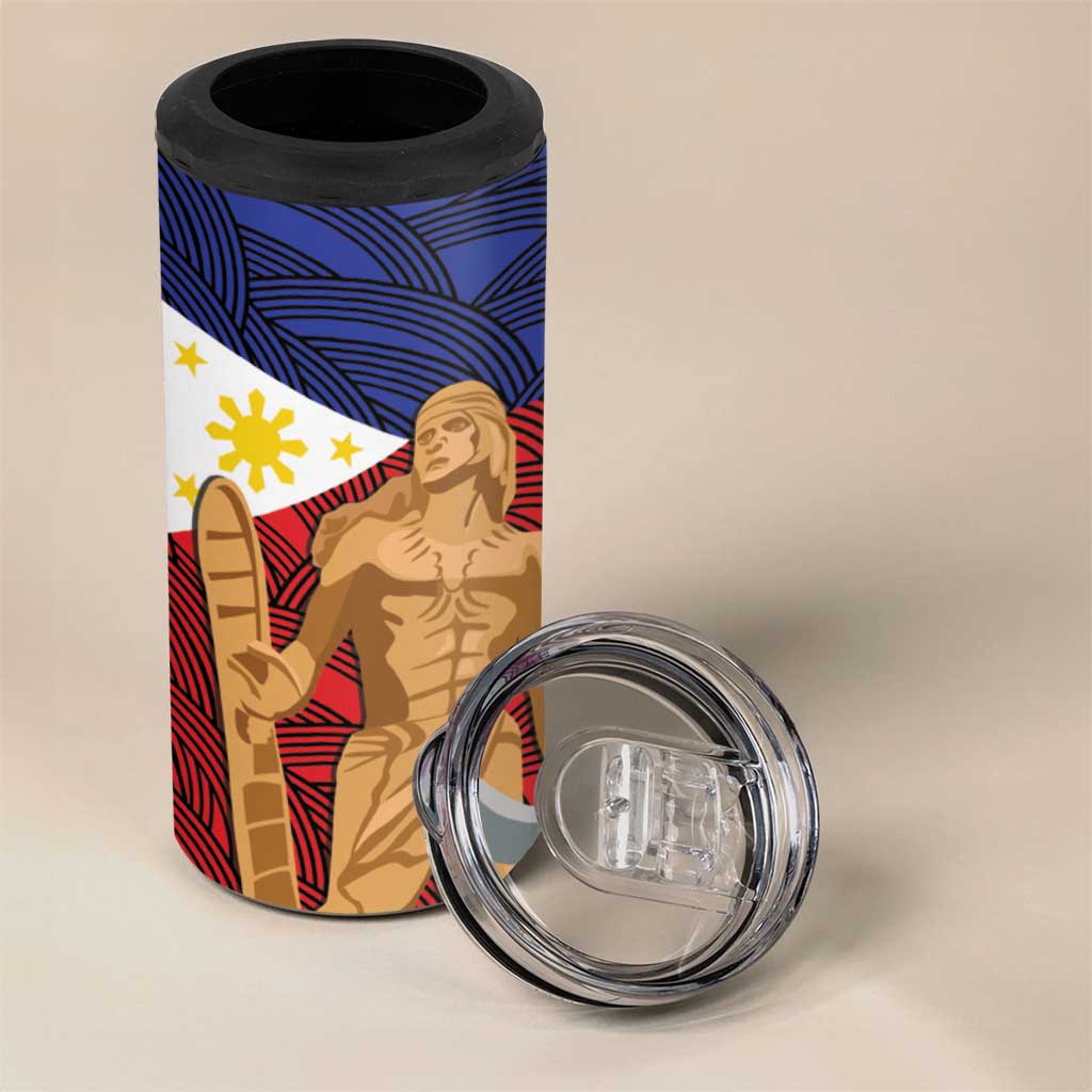 Philippines National Flag Day 28 May 4 in 1 Can Cooler Tumbler Lapu-Lapu King