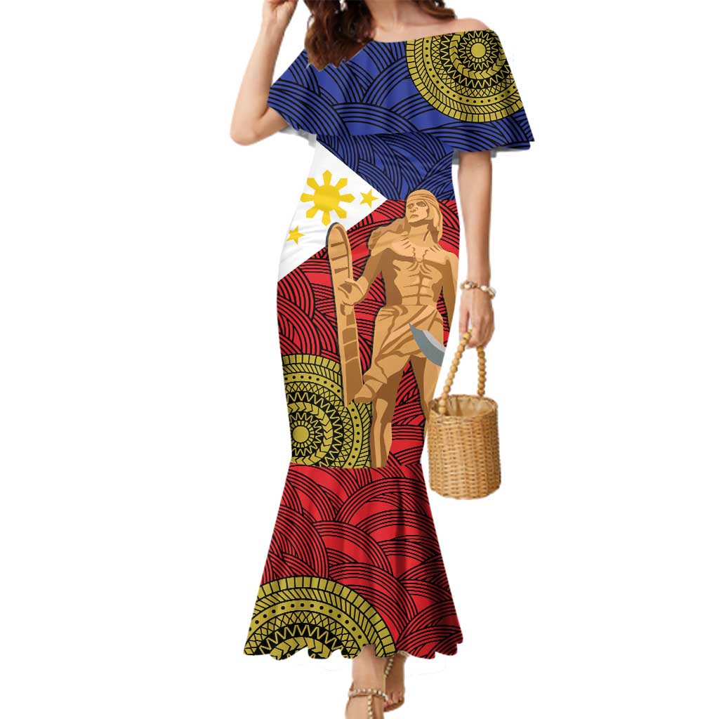 Philippines National Flag Day 28 May Family Matching Mermaid Dress and Hawaiian Shirt Lapu-Lapu King