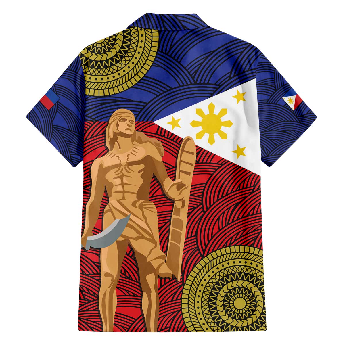 Philippines National Flag Day 28 May Family Matching Off The Shoulder Long Sleeve Dress and Hawaiian Shirt Lapu-Lapu King