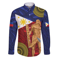 Philippines National Flag Day 28 May Family Matching Off The Shoulder Long Sleeve Dress and Hawaiian Shirt Lapu-Lapu King