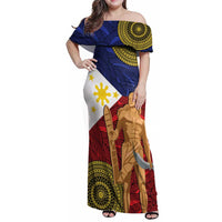 Philippines National Flag Day 28 May Family Matching Off Shoulder Maxi Dress and Hawaiian Shirt Lapu-Lapu King
