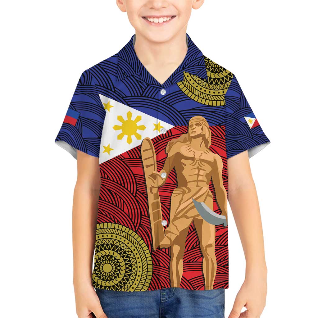 Philippines National Flag Day 28 May Family Matching Off Shoulder Short Dress and Hawaiian Shirt Lapu-Lapu King