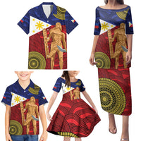 Philippines National Flag Day 28 May Family Matching Puletasi and Hawaiian Shirt Lapu-Lapu King
