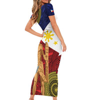 Philippines National Flag Day 28 May Family Matching Short Sleeve Bodycon Dress and Hawaiian Shirt Lapu-Lapu King