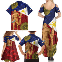 Philippines National Flag Day 28 May Family Matching Summer Maxi Dress and Hawaiian Shirt Lapu-Lapu King