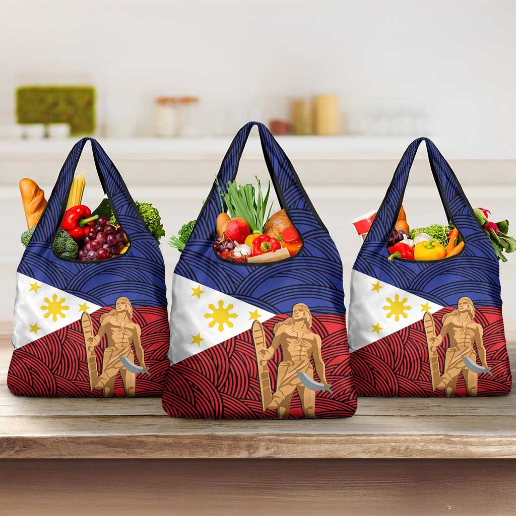 Philippines National Flag Day 28 May Grocery Bag Lapu-Lapu King