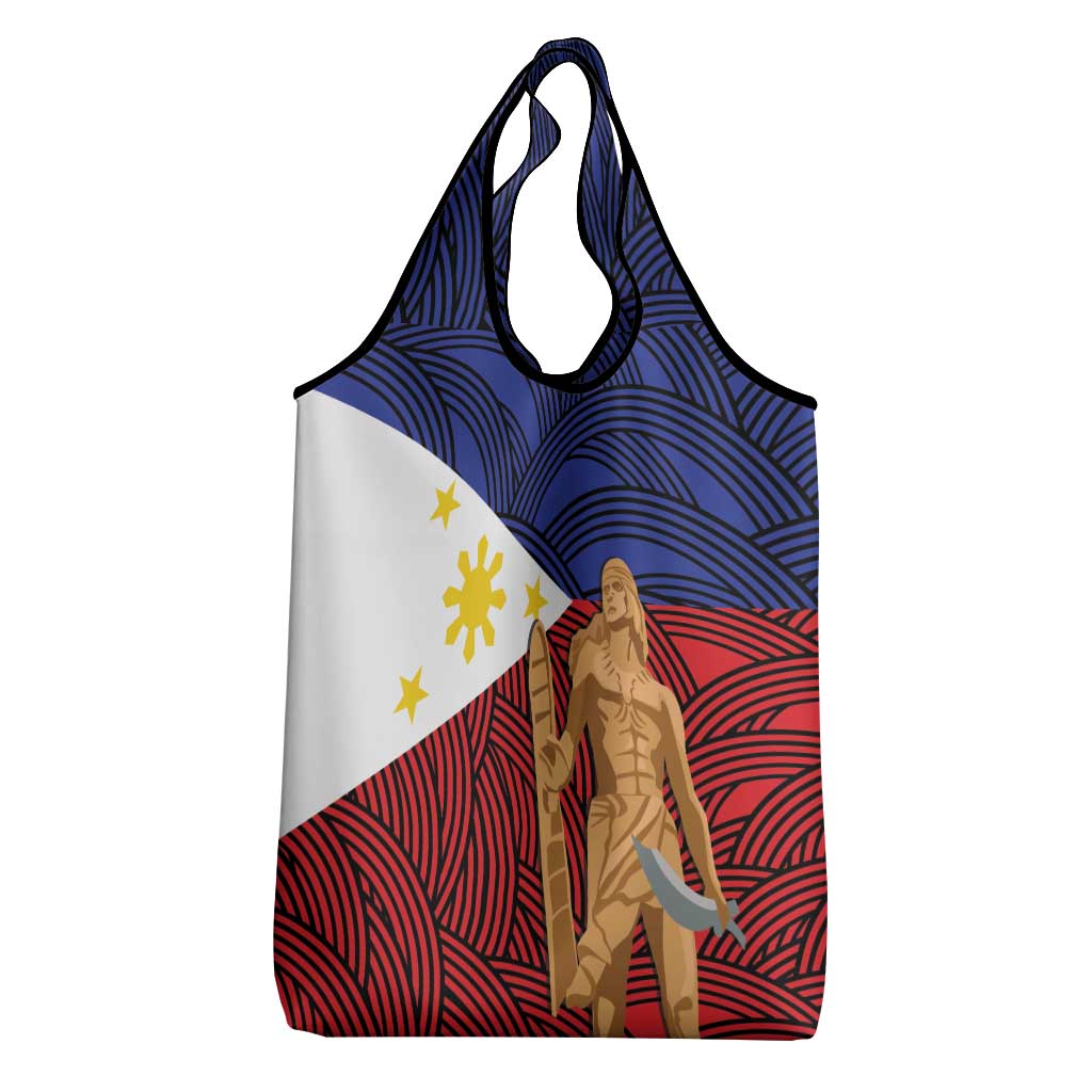 Philippines National Flag Day 28 May Grocery Bag Lapu-Lapu King