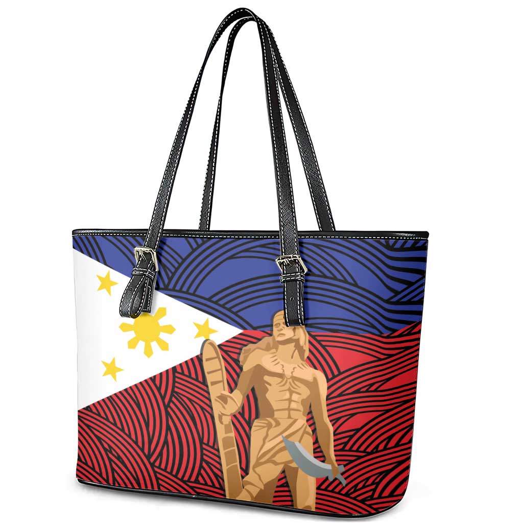 Philippines National Flag Day 28 May Leather Tote Bag Lapu-Lapu King
