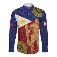 Philippines National Flag Day 28 May Long Sleeve Button Shirt Lapu-Lapu King