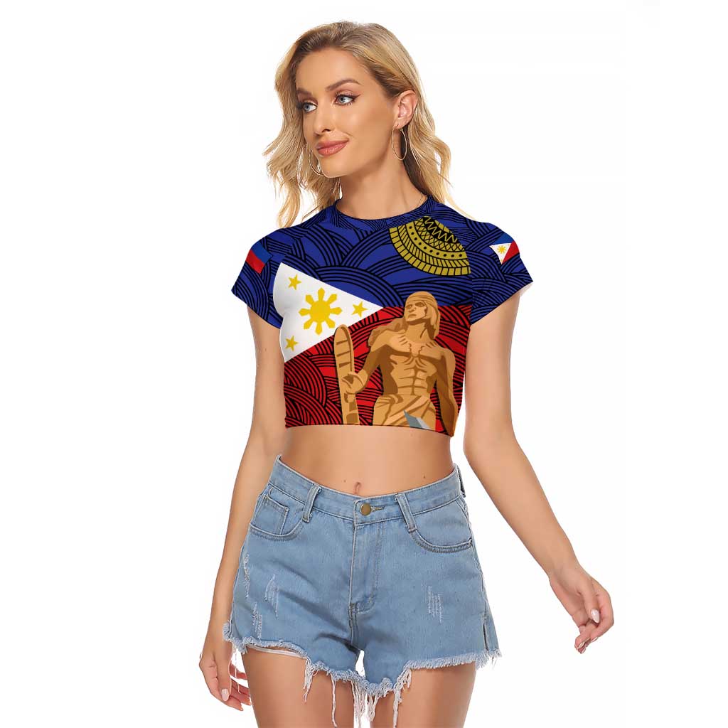 Philippines National Flag Day 28 May Raglan Cropped T Shirt Lapu-Lapu King