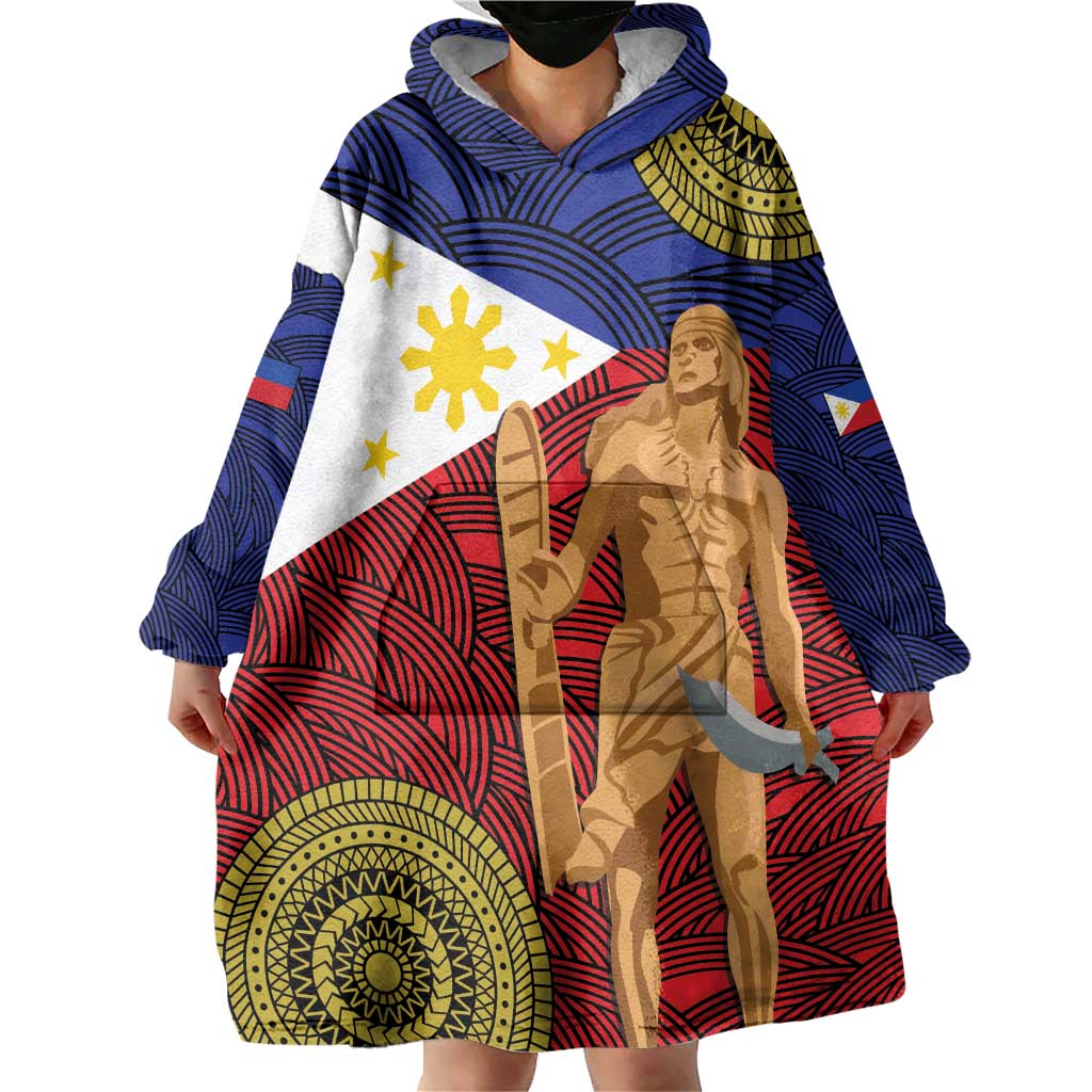 Philippines National Flag Day 28 May Wearable Blanket Hoodie Lapu-Lapu King