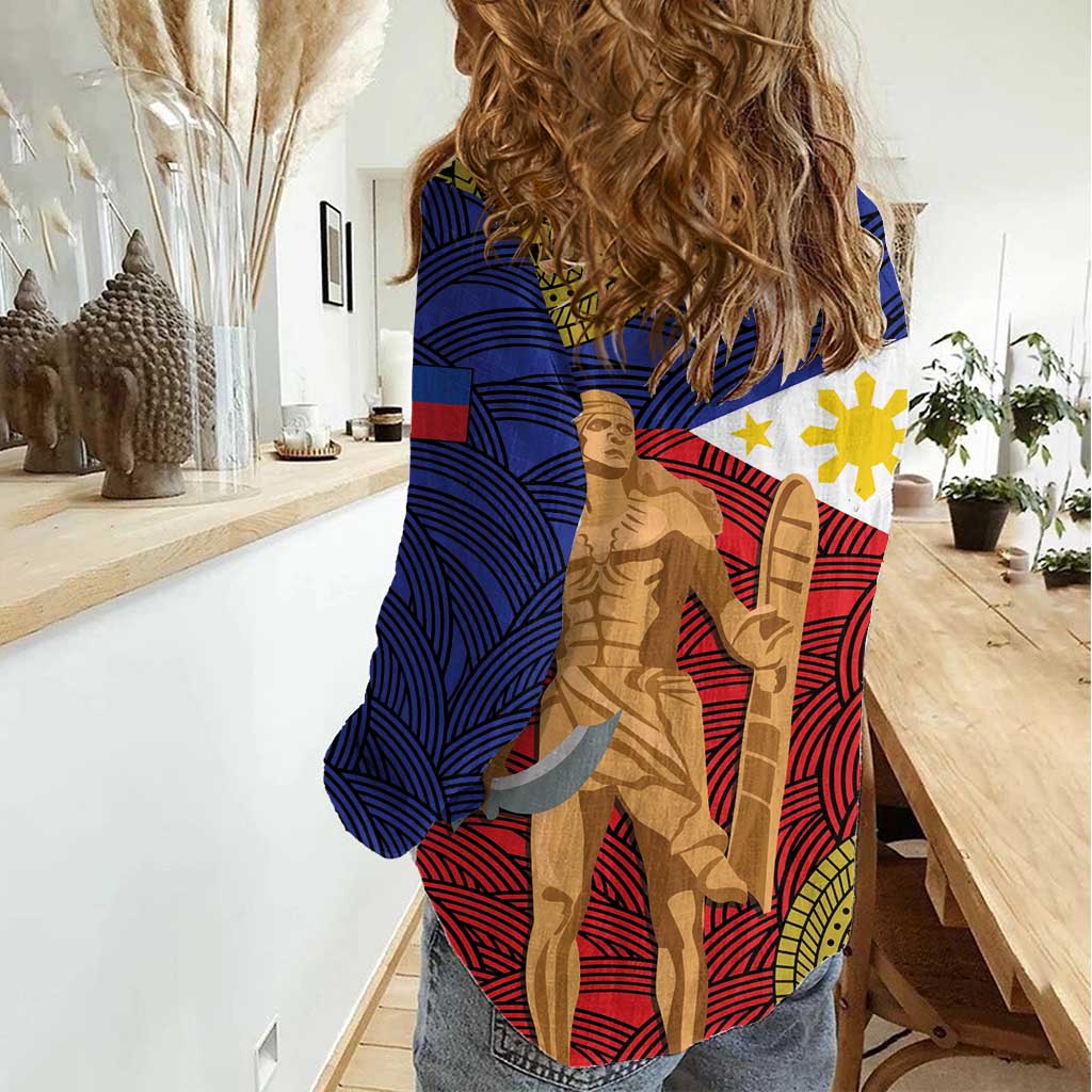 Philippines National Flag Day 28 May Women Casual Shirt Lapu-Lapu King