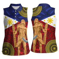 Philippines National Flag Day 28 May Women Sleeveless Polo Shirt Lapu-Lapu King