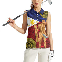 Philippines National Flag Day 28 May Women Sleeveless Polo Shirt Lapu-Lapu King