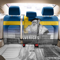 Sweden Sveriges Nationaldag Back Car Seat Cover King Gustav Vasa with Stockholm Slott