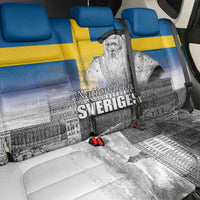 Sweden Sveriges Nationaldag Back Car Seat Cover King Gustav Vasa with Stockholm Slott